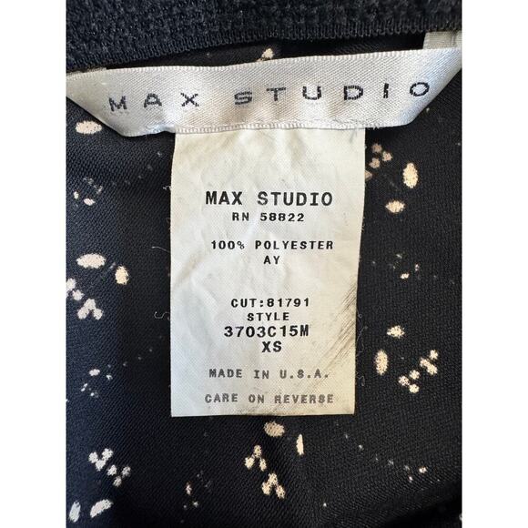 Max Studio Black Floral Midi Skirt - Size XS - Picture 6 of 6